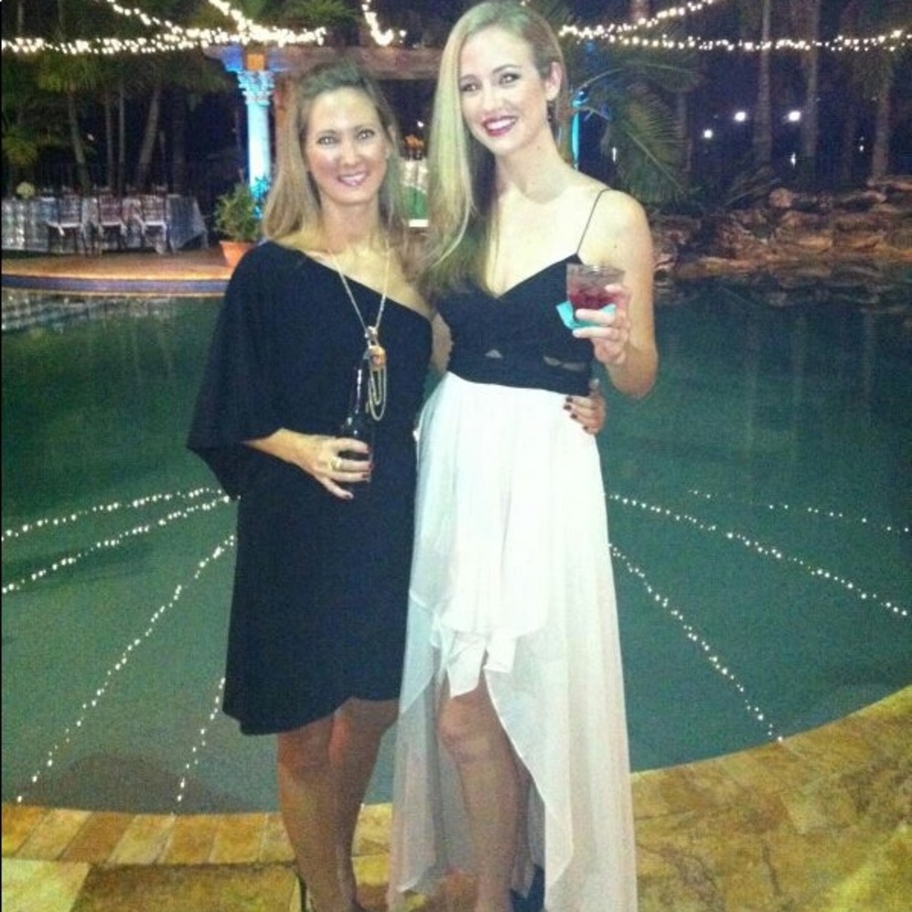 Gorgeous Black and Cream Arden B. High Low Dress